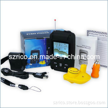 Rechargeable Battery Waterproof Wireless Fishfinder ,Fish Finder 2-131ft Sensor 125kHz Sonar Frequency Bottom Contour